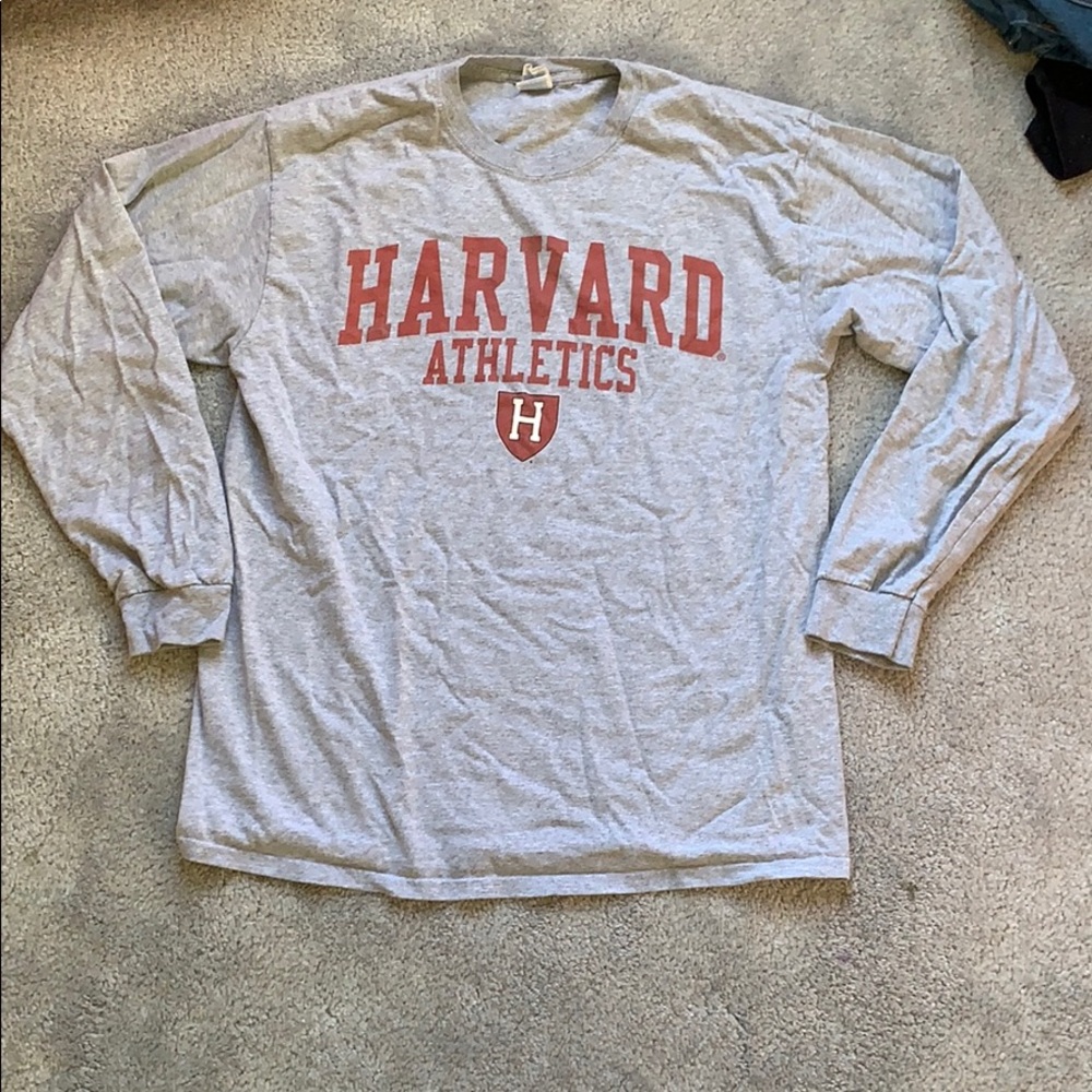 Grey Longsleeve Harvard Athletics Shirt